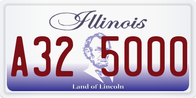 IL license plate A325000