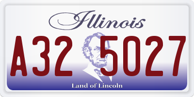 IL license plate A325027