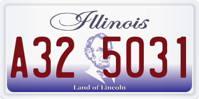 IL license plate A325031