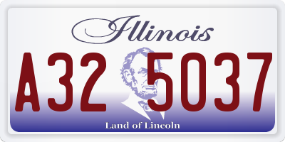 IL license plate A325037