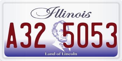 IL license plate A325053