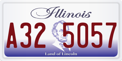 IL license plate A325057