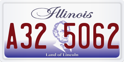 IL license plate A325062