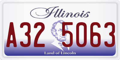 IL license plate A325063