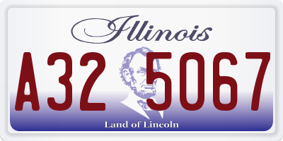 IL license plate A325067