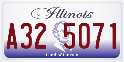 IL license plate A325071