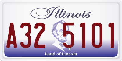 IL license plate A325101
