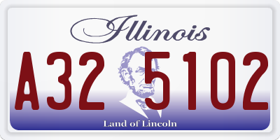IL license plate A325102
