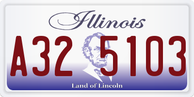 IL license plate A325103