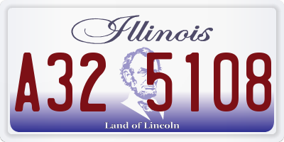 IL license plate A325108
