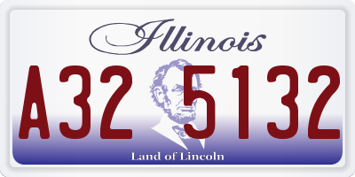 IL license plate A325132