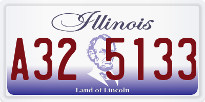IL license plate A325133