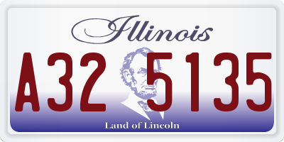 IL license plate A325135