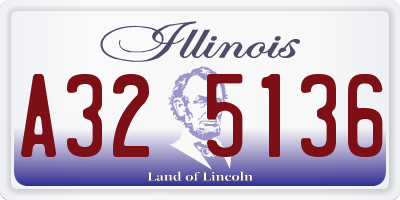 IL license plate A325136