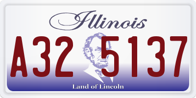 IL license plate A325137