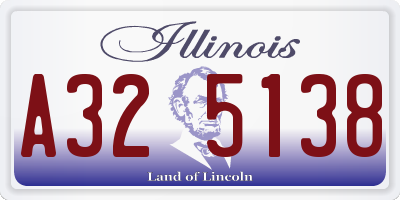 IL license plate A325138