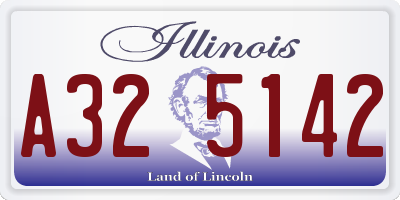 IL license plate A325142