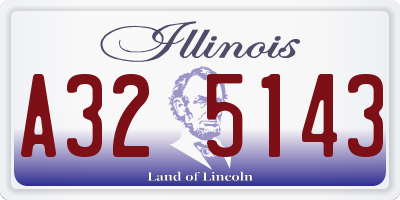 IL license plate A325143
