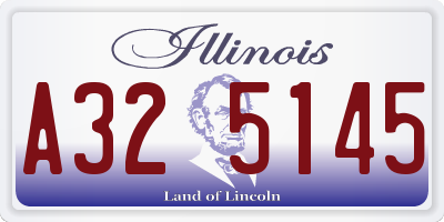 IL license plate A325145