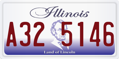 IL license plate A325146
