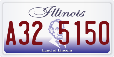 IL license plate A325150