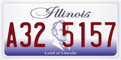 IL license plate A325157