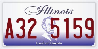 IL license plate A325159