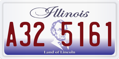 IL license plate A325161