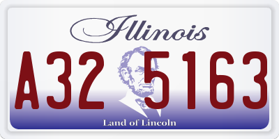IL license plate A325163