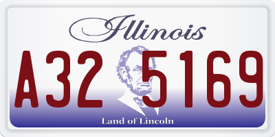 IL license plate A325169