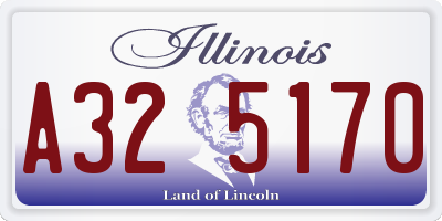 IL license plate A325170