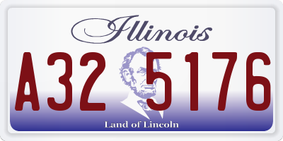 IL license plate A325176