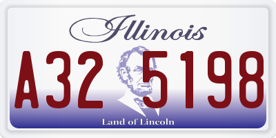 IL license plate A325198
