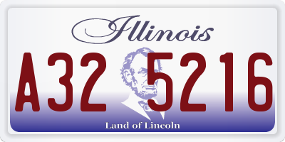 IL license plate A325216