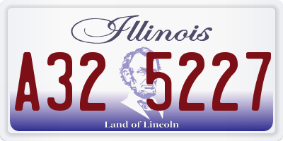 IL license plate A325227
