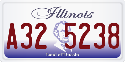 IL license plate A325238