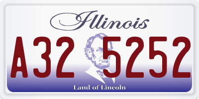 IL license plate A325252