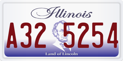 IL license plate A325254