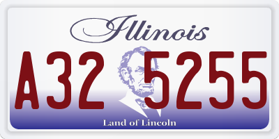 IL license plate A325255