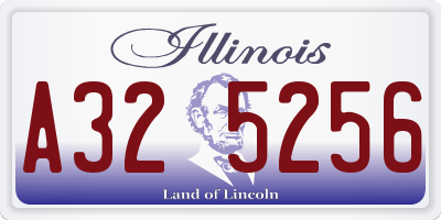 IL license plate A325256
