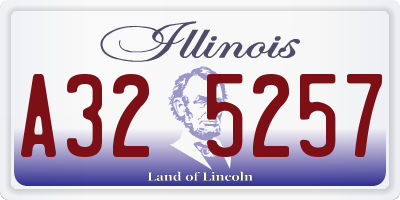 IL license plate A325257