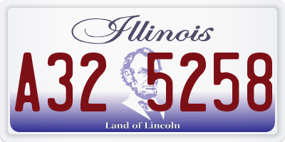 IL license plate A325258