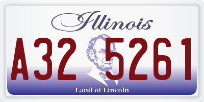 IL license plate A325261