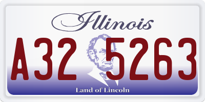 IL license plate A325263