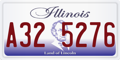 IL license plate A325276