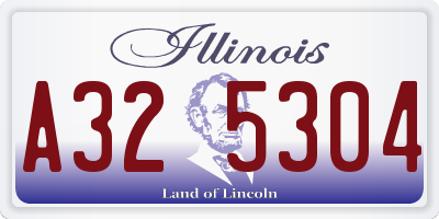 IL license plate A325304