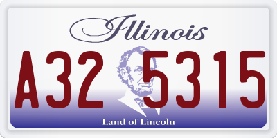 IL license plate A325315