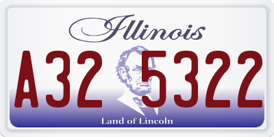 IL license plate A325322