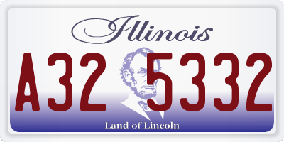 IL license plate A325332