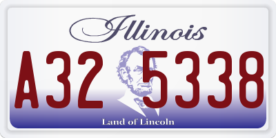IL license plate A325338
